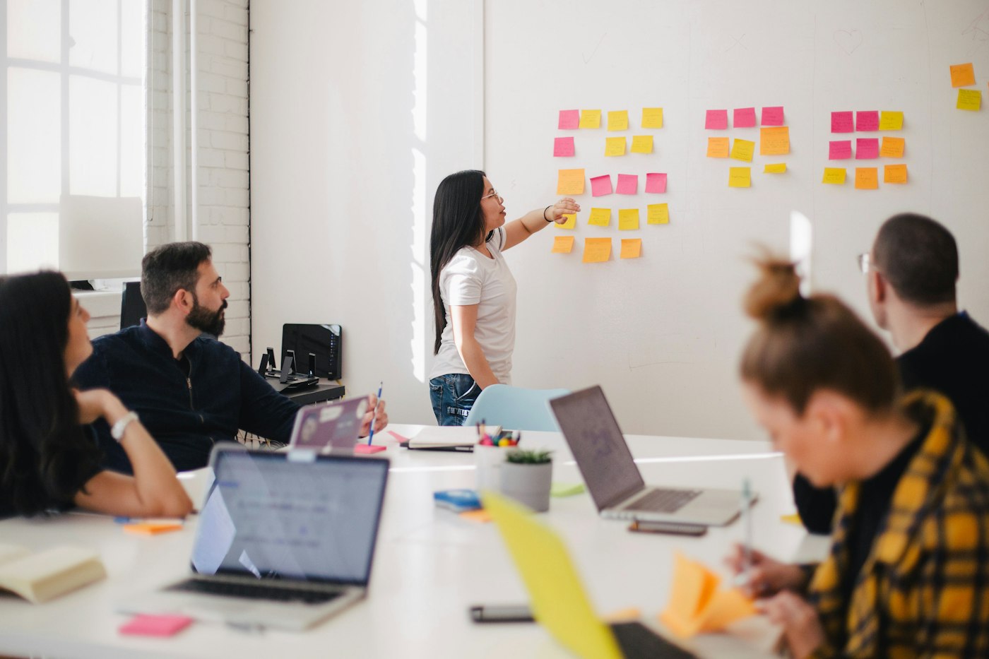 Business team choosing between custom software and ready-made tools